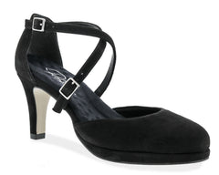 Black Suede Leather-PAMMY BY ROS HOMMERSON 1