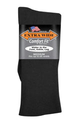 Black-EXTRA WIDE DRESS SOCK 1