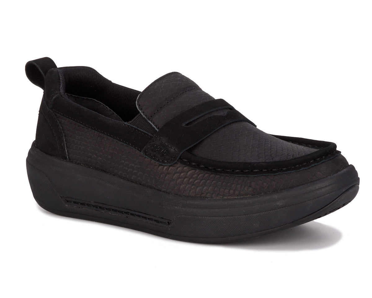 Black Leather Black Nubuck-JAVA BY DREW 1