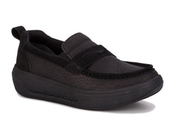 Black Leather Black Nubuck-JAVA BY DREW 1