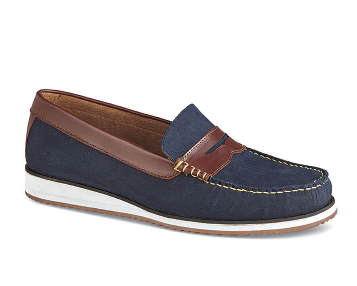 Navy Canvas-Holbrook Yoshi Loafer BY HITCHCOCK 1