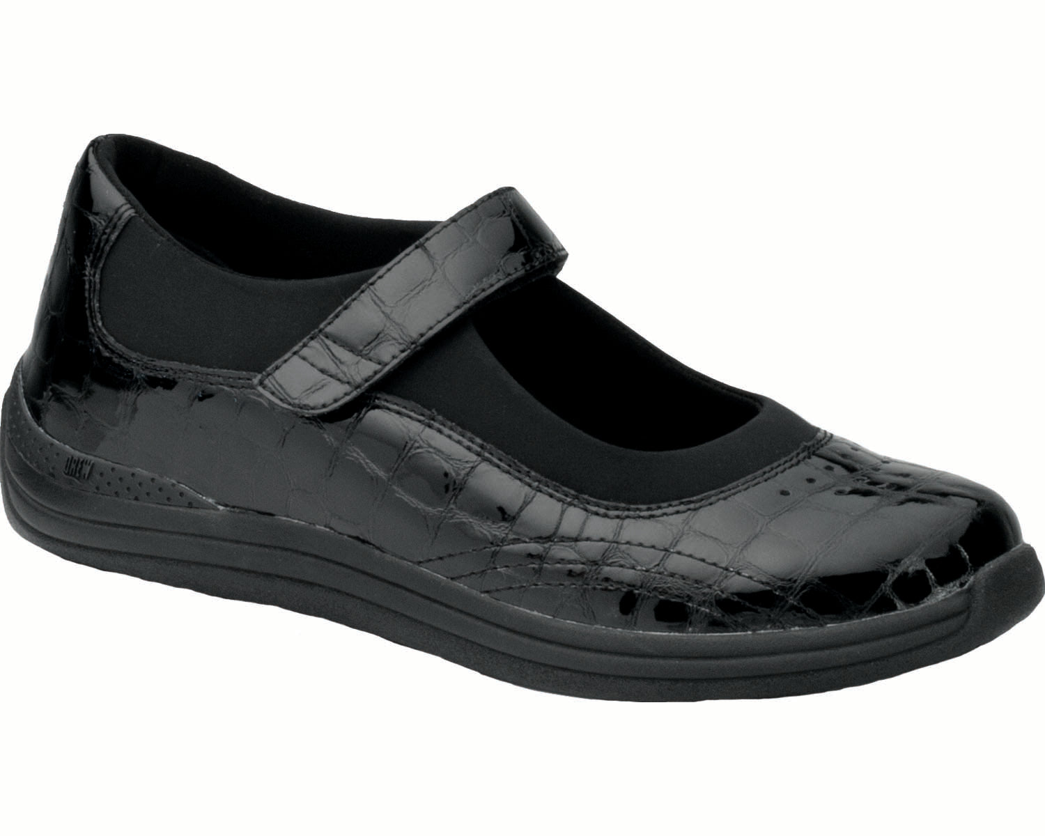Black Croc Patent Leather-Rose BY DREW 1