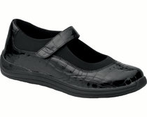 Black Croc Patent Leather-Rose BY DREW 1