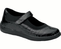 Black Croc Patent Leather-Rose BY DREW 1
