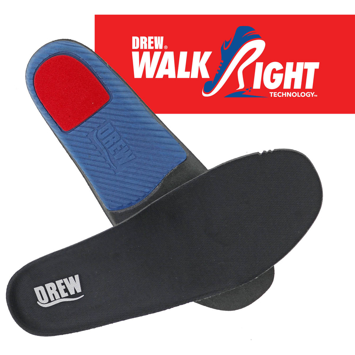 Black-WalkRight Insole- Mens 1