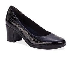 Black Croc Patent Suede-PAULA BY ROS HOMMERSON 1