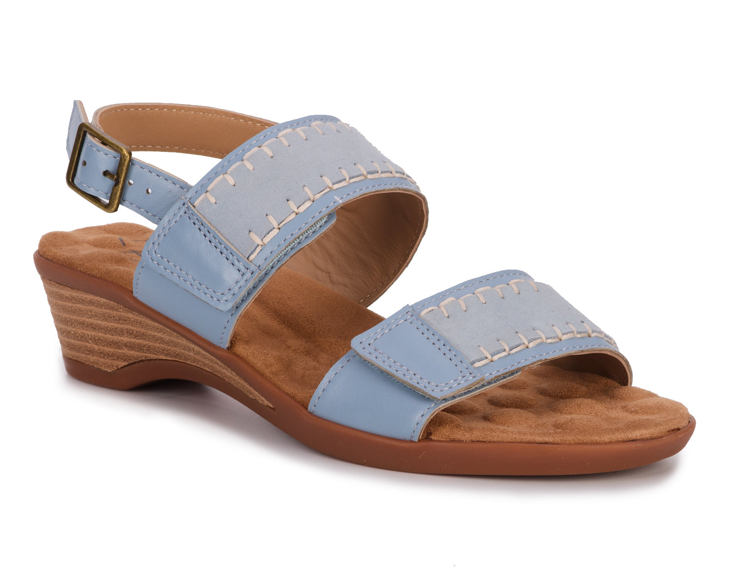 Faded Denim Leather Suede-KATERI BY ROS HOMMERSON 1