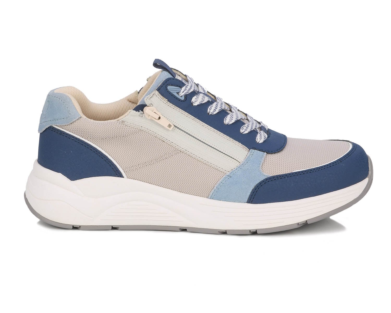 Blue White Suede Combo-MILLER BY DREW 3