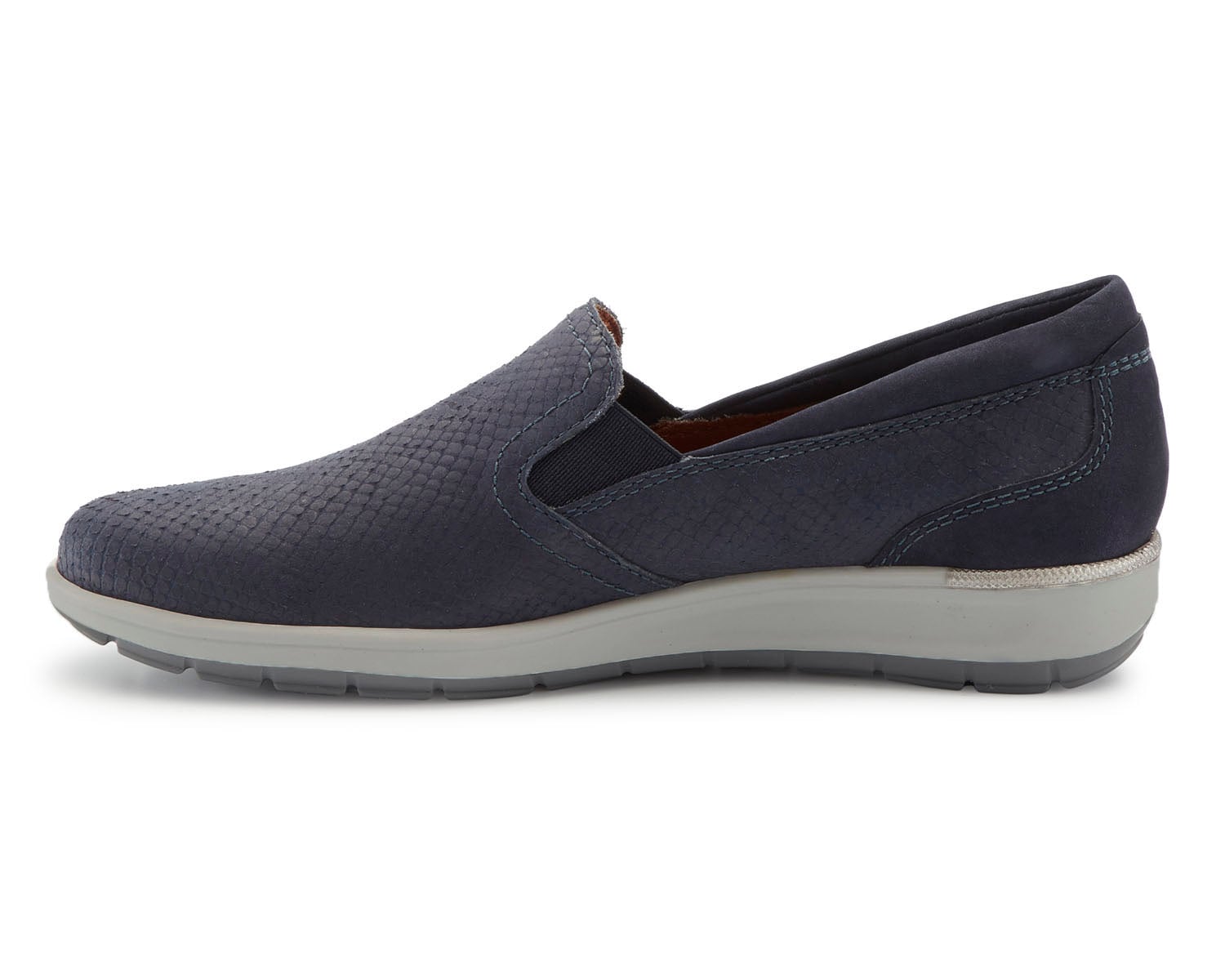 Navy Snake Print Nubuck-ORLEANS BY ROS HOMMERSON 3