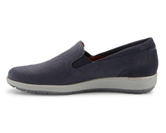 Navy Snake Print Nubuck-ORLEANS BY ROS HOMMERSON 3