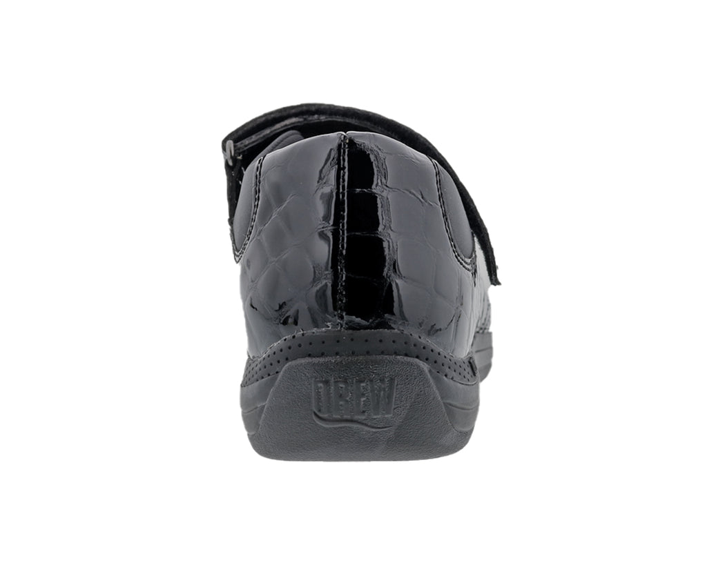Black Croc Patent Leather-Rose BY DREW 4