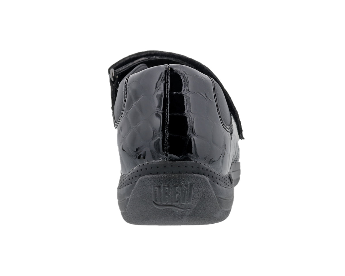 Black Croc Patent Leather-Rose BY DREW 4