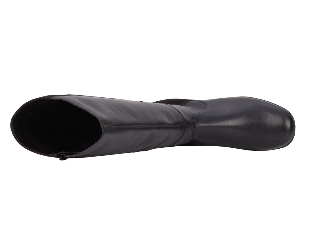 Black Leather  Stretch Suede Fabric-MIX WS BY ROS HOMMERSON 4
