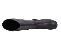 Black Leather  Stretch Suede Fabric-MIX MS BY ROS HOMMERSON 4