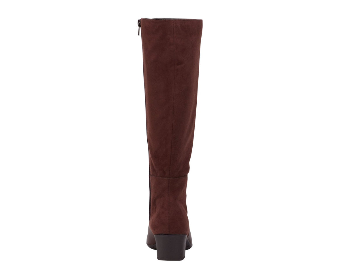 Brown Leather  Stretch Suede Fabric-MIX WS BY ROS HOMMERSON 3