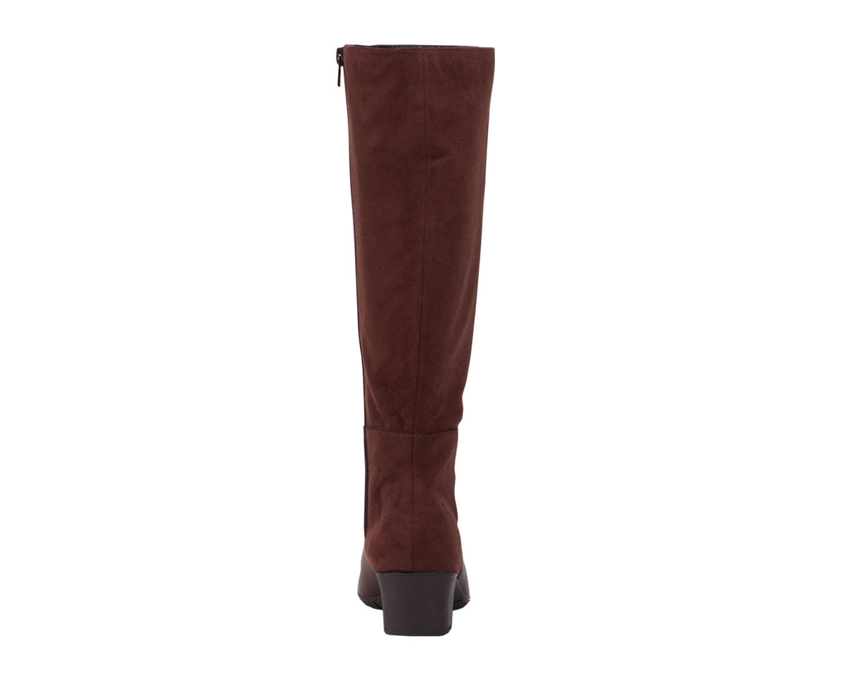 Brown Leather  Stretch Suede Fabric-MIX MS BY ROS HOMMERSON 3