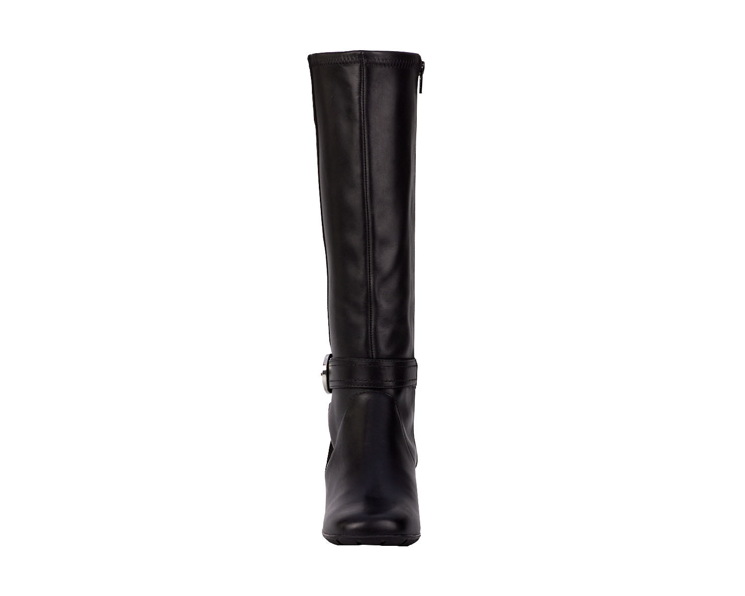 Black Leather  Stretch Suede Fabric-MAX WWS BY ROS HOMMERSON 3