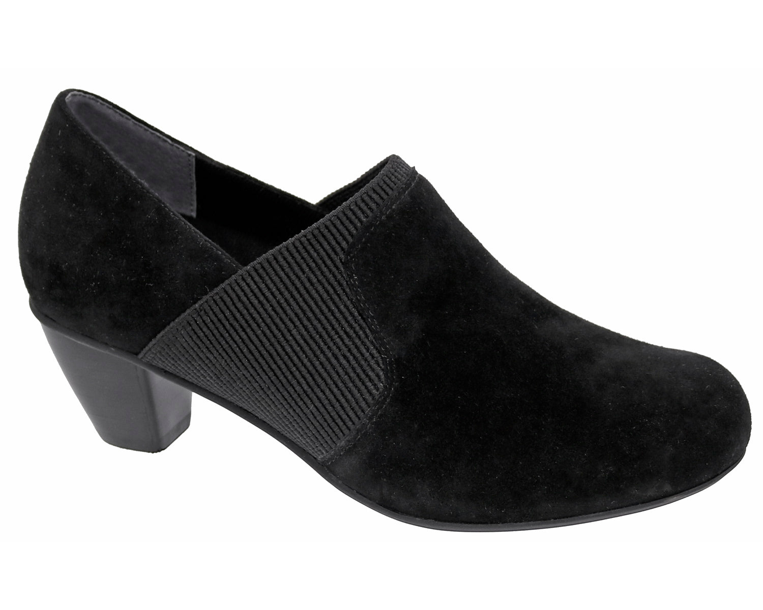 Black Suede  Black Stretch-San Marino BY DREW 2