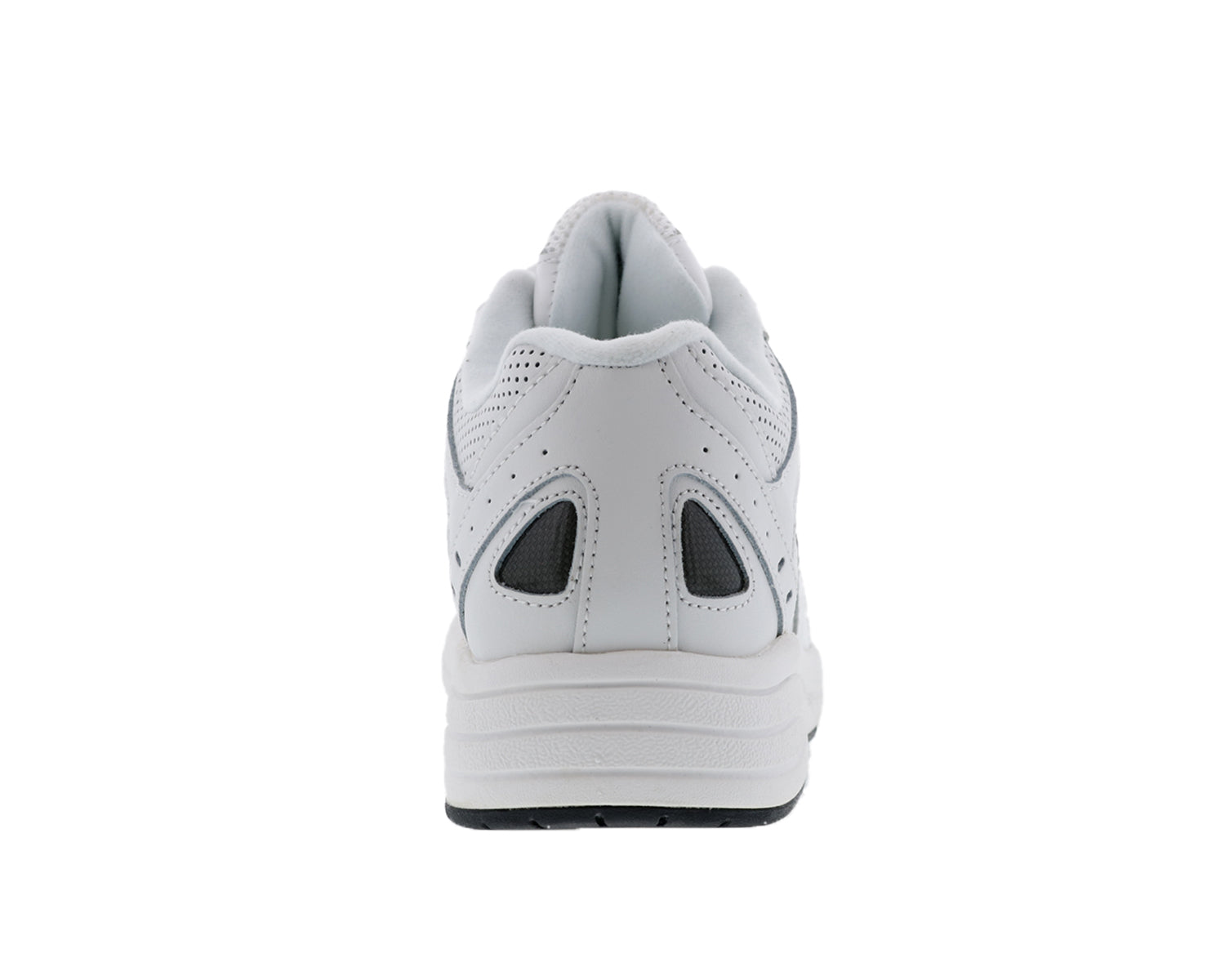 White Leather Perf White Mesh-FLARE BY DREW 2