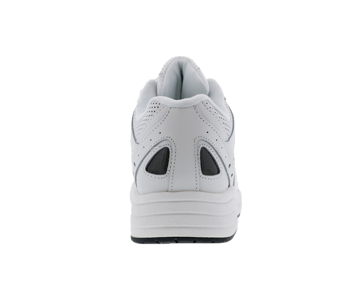 White Leather Perf White Mesh-FLARE BY DREW 2