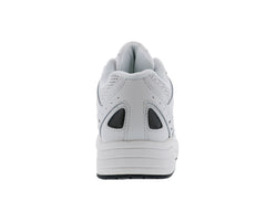 White Leather Perf White Mesh-FLARE BY DREW 2