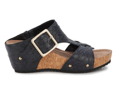 Black Rustic Snake Print Leather-THEA BY ROS HOMMERSON 2