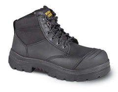 Black Leather-6 WORK BOOT NON SAFETY TOE WIDE LOAD 1