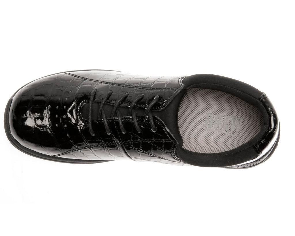 Black Croc Patent Leather-Tulip BY DREW 3