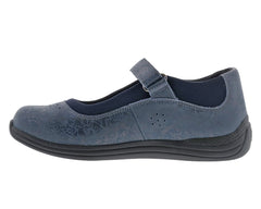 Navy Metallic Foil Leather-MEREDITH PUMP BY ROS HOMMERSON 3