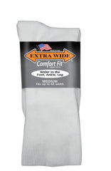 White-EXTRA WIDE DRESS SOCK 1