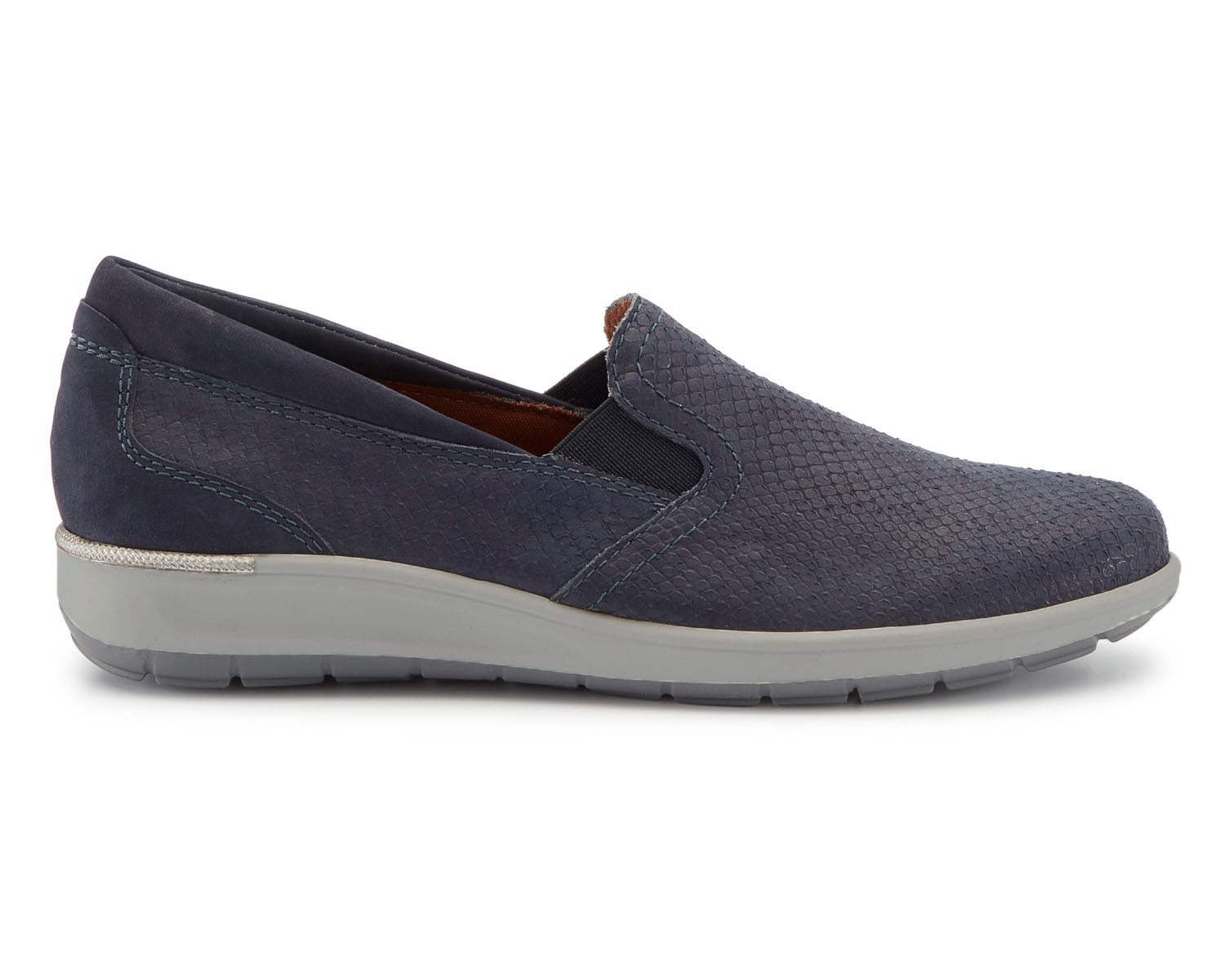 Navy Snake Print Nubuck-ORLEANS BY ROS HOMMERSON 5