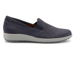 Navy Snake Print Nubuck-ORLEANS BY ROS HOMMERSON 5