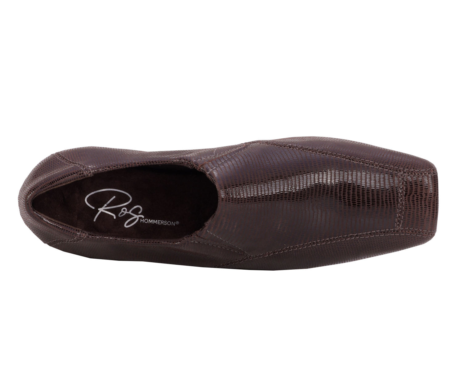 Brown Lizard Print Leather-EAGAN BY ROS HOMMERSON 4