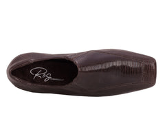 Brown Lizard Print Leather-EAGAN BY ROS HOMMERSON 4