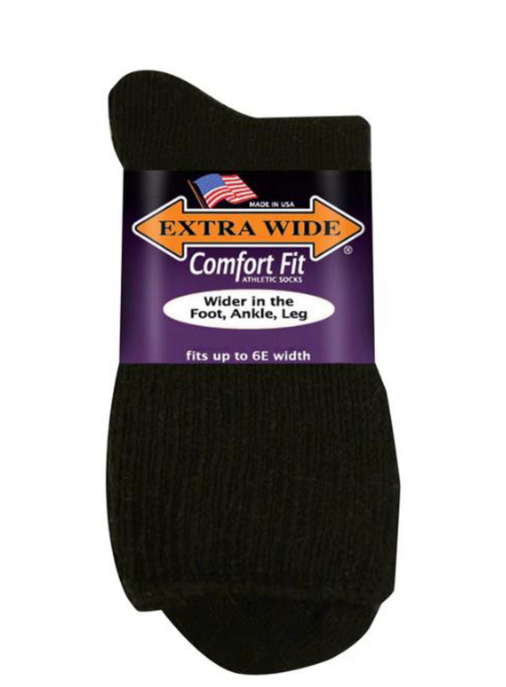 Black-EXTRA WIDE ATHLETIC QUARTER SOCK 1