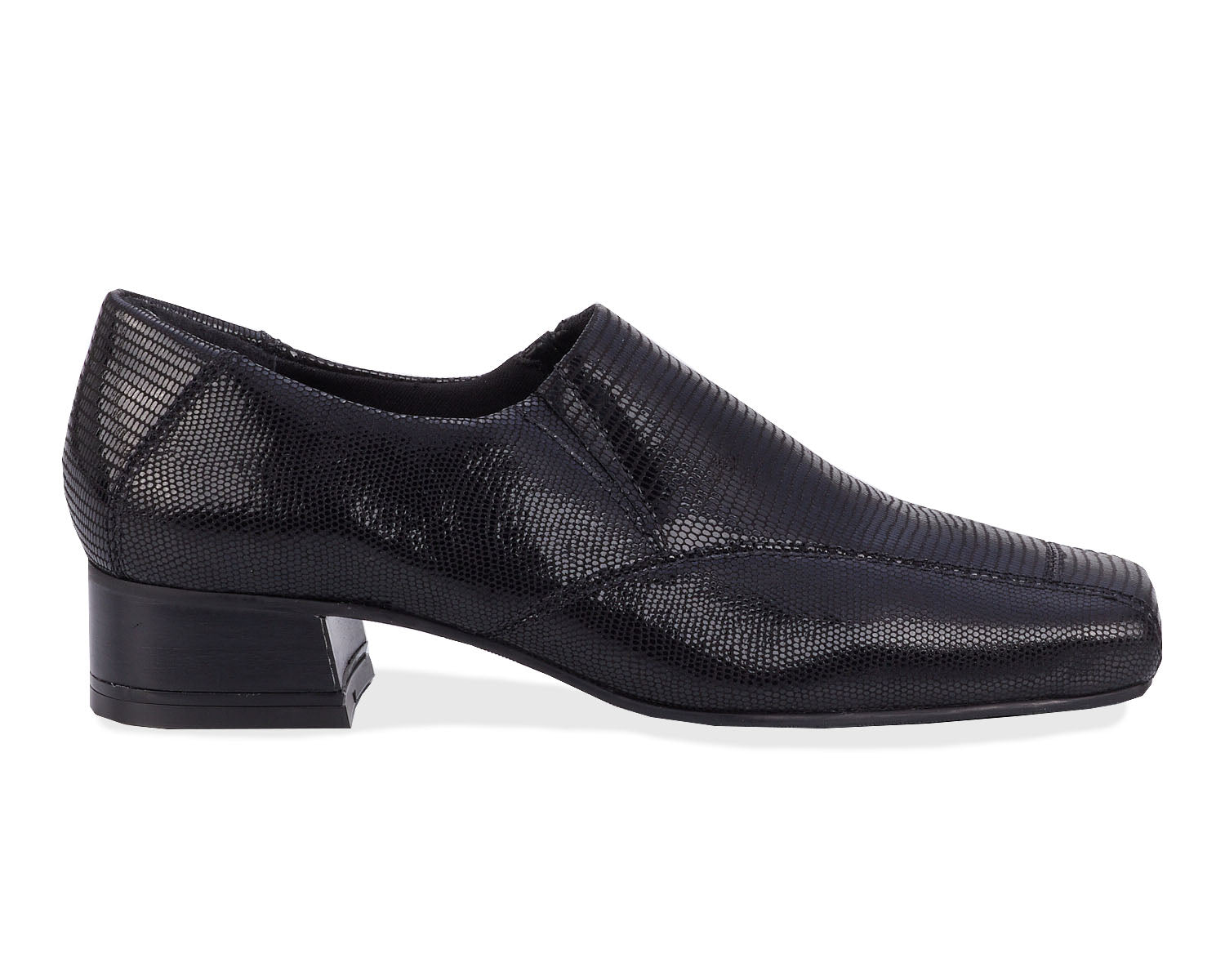 Black Lizard Print Leather-EAGAN BY ROS HOMMERSON 3