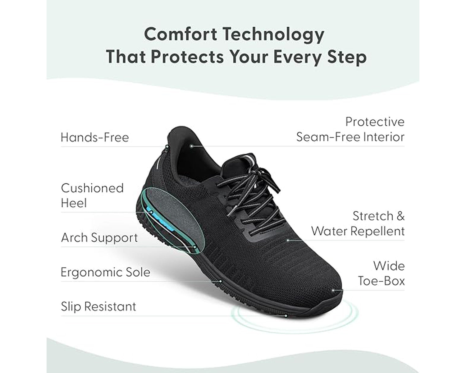 Black-Yari Black Hands Free Athletic BY ORTHOFEET 3