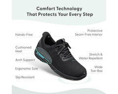 Black-Yari Black Hands Free Athletic BY ORTHOFEET 3