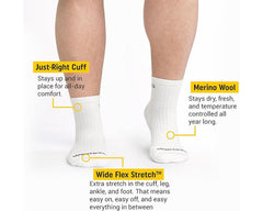 Grey-Mens Solid Cushioned Quarter Sock 3
