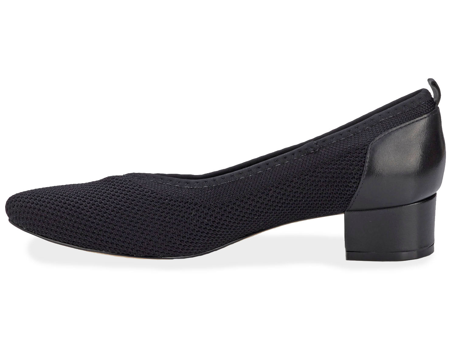 Black Knit Fabric Leather-HESTER BY ROS HOMMERSON 3