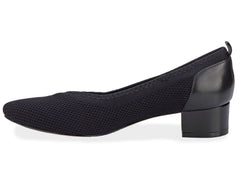 Black Knit Fabric Leather-HESTER BY ROS HOMMERSON 3