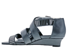 Pewter Gunmetal Leather-VOLUPTUOUS BY ROS HOMMERSON 2
