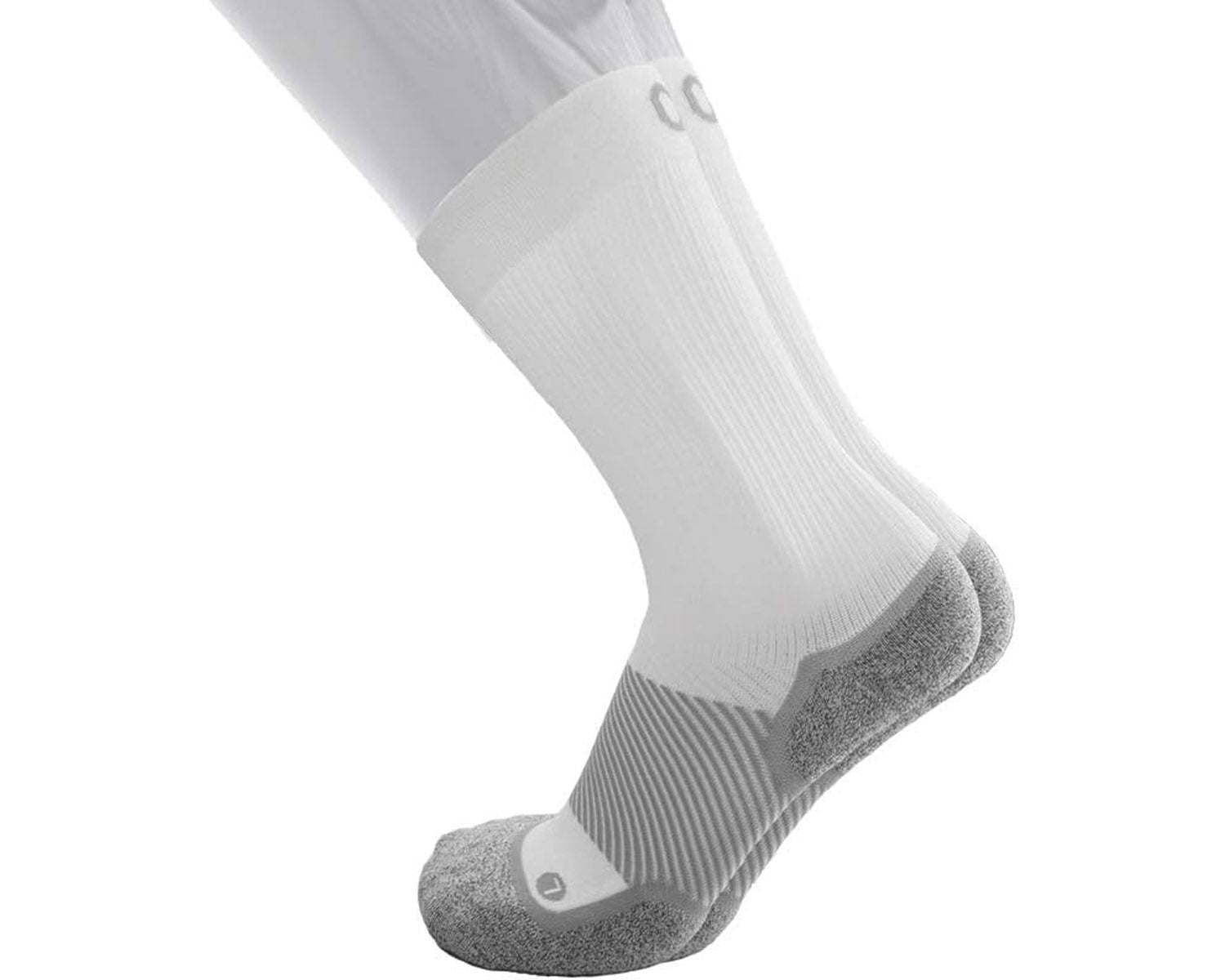 White-OS1st WP4 WIDE Wellness Performance Sock - Crew 2