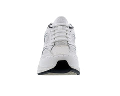 White Leather Perf White Mesh-FLARE BY DREW 4