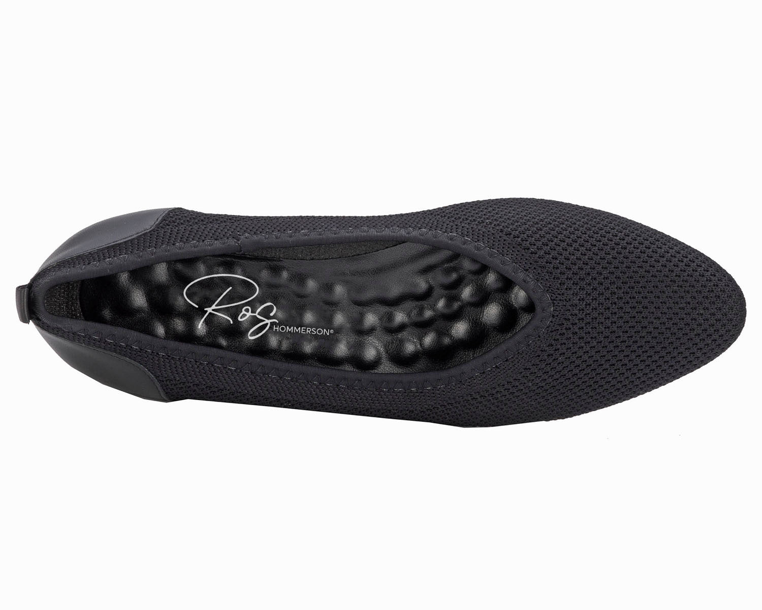 Black Knit Fabric Leather-HESTER BY ROS HOMMERSON 4