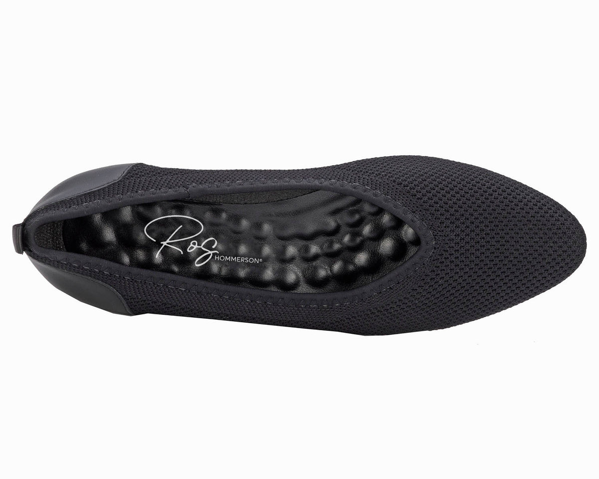 Black Knit Fabric Leather-HESTER BY ROS HOMMERSON 4