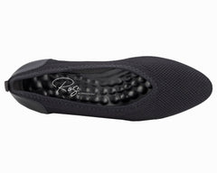 Black Knit Fabric Leather-HESTER BY ROS HOMMERSON 4