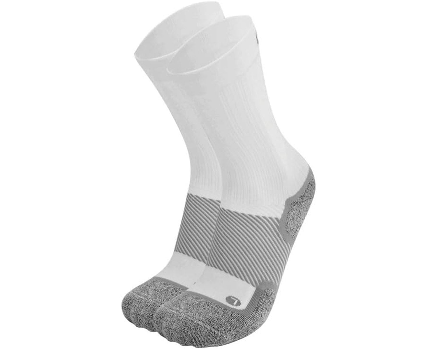 White-OS1st WP4 WIDE Wellness Performance Sock - Crew 1