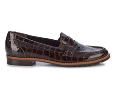 Brown Croc Patent Leather-WINNIE II BY ROS HOMMERSON 4