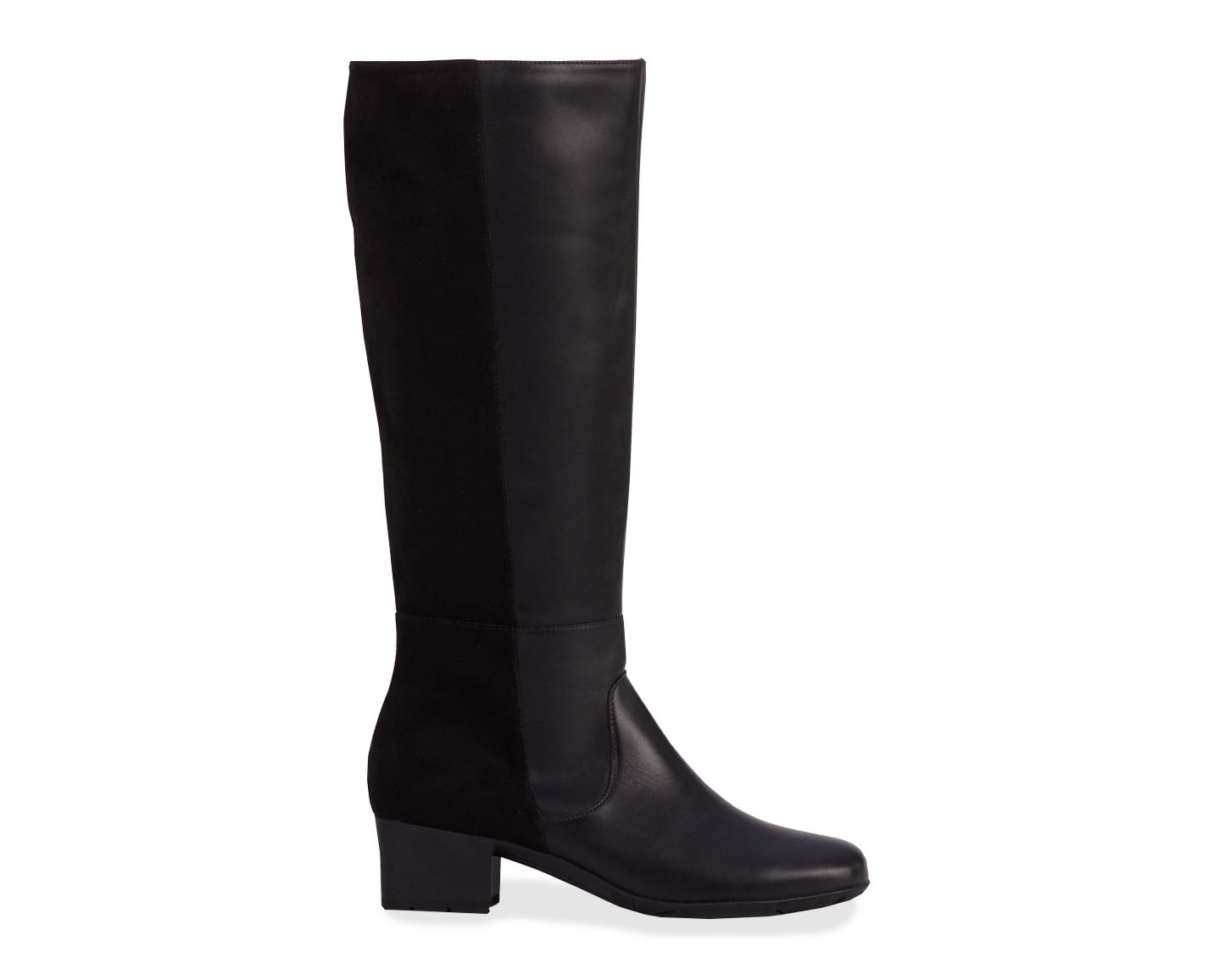 Black Leather  Stretch Suede Fabric-MIX MS BY ROS HOMMERSON 6